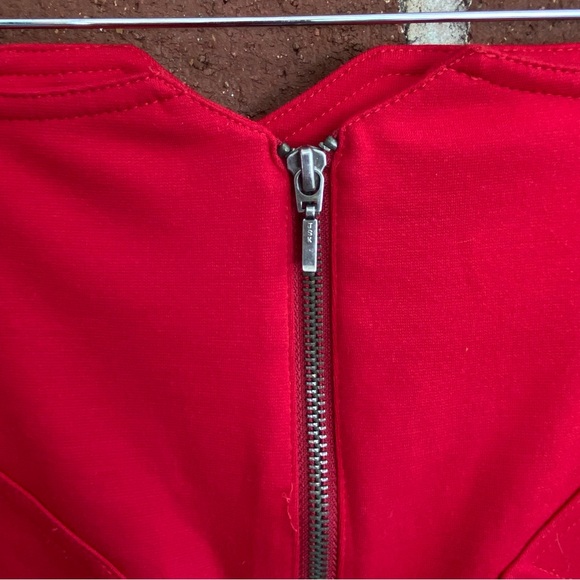 BCBGeneration Red Zip Front Bodycon Mini Skirt - Picture 12 of 12